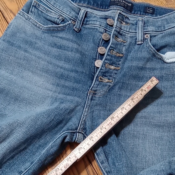 LUCKY BRAND Jeans Womens 6 / 28 BLUE ANKLE BUTTON FLY Preowned Spring - Picture 4 of 8